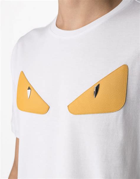 fendi t shirt yellow eyes|fendi superboy t shirt.